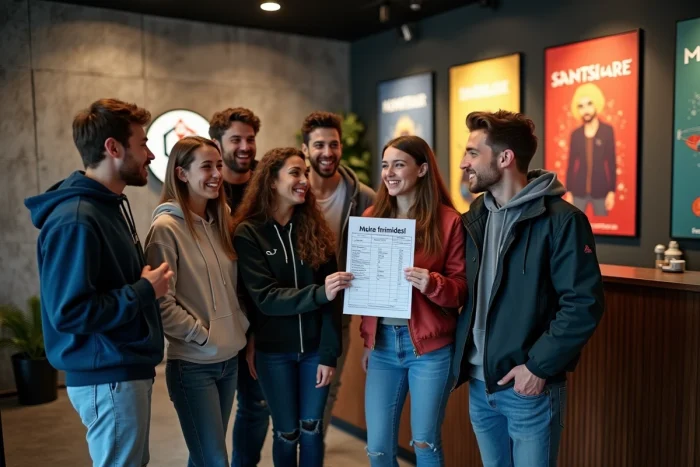 Groupe de famille fêtant leur victoire à la sortie d'un escape game à Toulouse